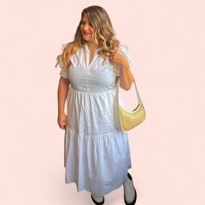 White dress with all the details❤️